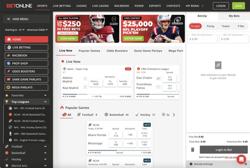 BetOnline California Sportsbook